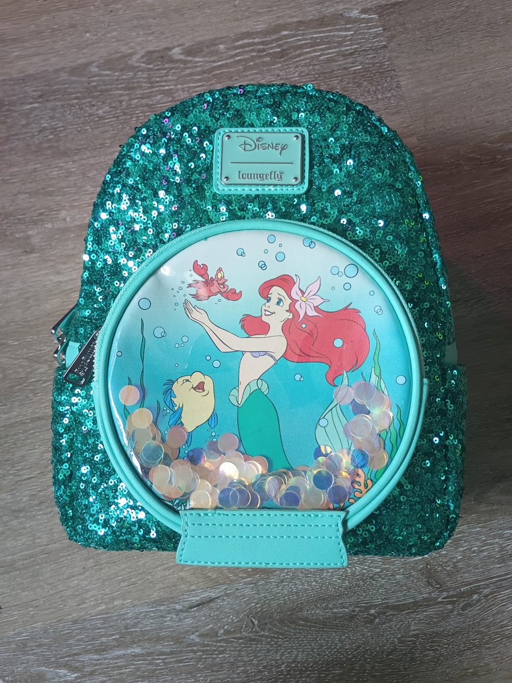 Disney The Little Mermaid Ariel Kids Sequin Mini Backpack - Teal
